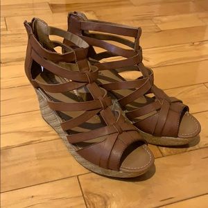 American Eagle Brown Wedges. Never worn!!